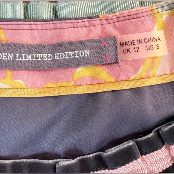 NWOT Boden Limited Edition Silk Floral Dress - Picture 5 of 9